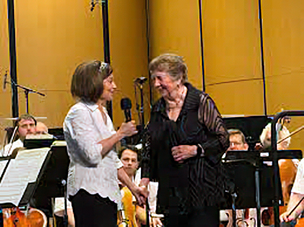 JoAnn Falletta with composer Joan Tower at Brevard Music Center, 2026